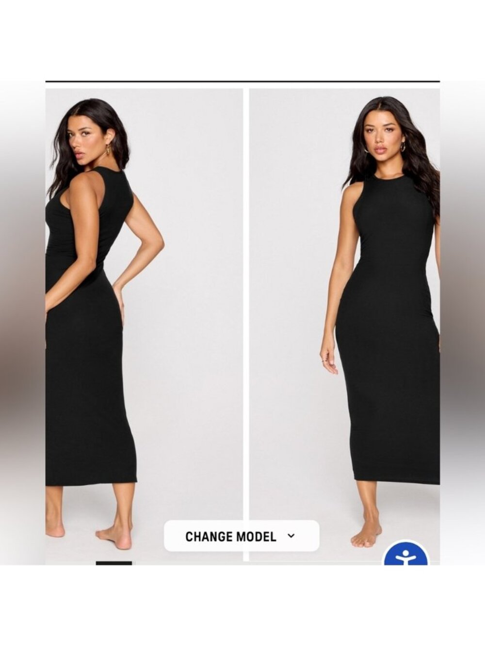 NEW! $79 Yitty Ribbed Maxi Dress Black Size XS Extra Small